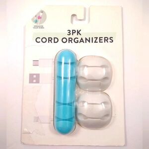 Cord Organizer 3 Count Pack 2 Cord and 4 Cord Holders Stick On Adhesive Mount